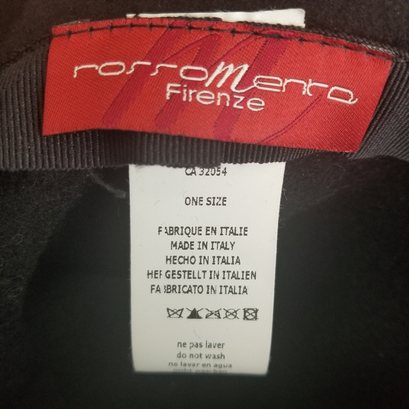 Rossomenta Firenze Anthropologie Wool Lasercut Black Hat - Picture 7 of 12